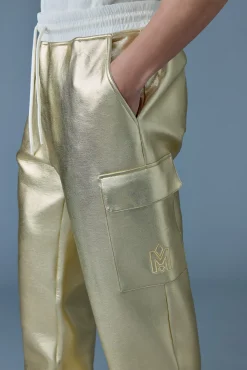 MARVIN-M Metallic double face jersey sweatpants