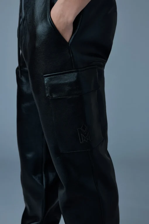 MARVIN-M Metallic double face jersey sweatpants