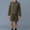 MATEO Vertical Quilted Jacket with Spread Collar