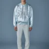 MAZI Snowflake diamante appliqué sweater