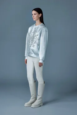MAZI Snowflake diamante appliqué sweater