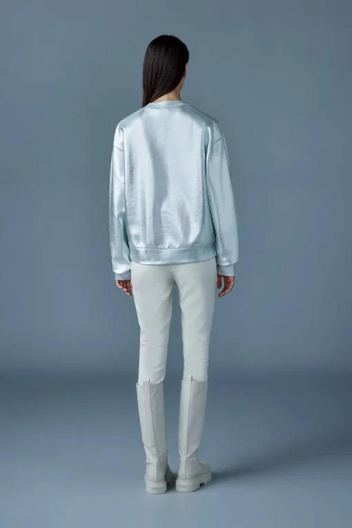 MAZI Snowflake diamante appliqué sweater