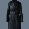 MEDORA Luster leather three-quarter coat