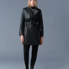 MELY Long Leather Trench Coat