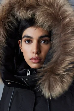 NEFI-FZ Down jacket with removable fur trimmed hood