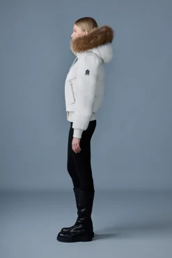 NEFI-FZ Down jacket with removable fur trimmed hood