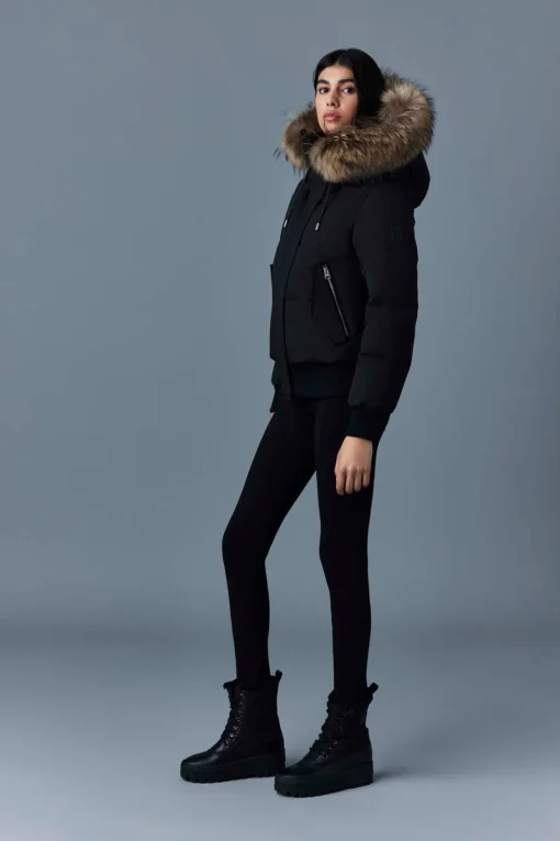 NEFI-FZ Down jacket with removable fur trimmed hood