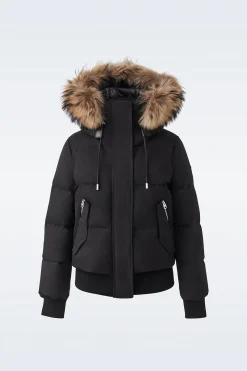 NEFI-FZ Down jacket with removable fur trimmed hood