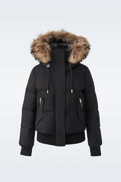 NEFI-FZ Down jacket with removable fur trimmed hood