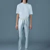NEV-M Metallic finish double-face jersey sweatpants