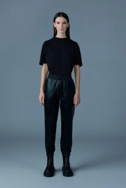 NEV-M Metallic finish double-face jersey sweatpants