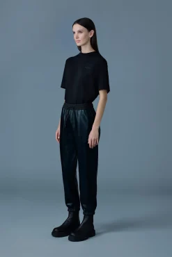 NEV-M Metallic finish double-face jersey sweatpants