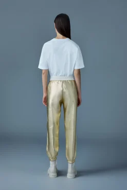NEV-M Metallic finish double-face jersey sweatpants