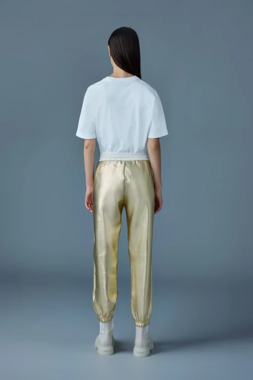 NEV-M Metallic finish double-face jersey sweatpants