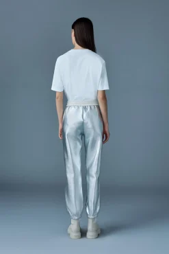 NEV-M Metallic finish double-face jersey sweatpants