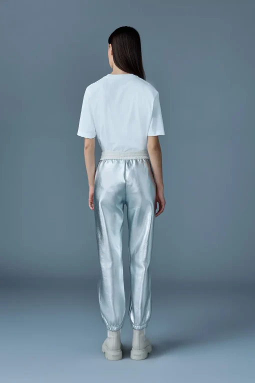 NEV-M Metallic finish double-face jersey sweatpants