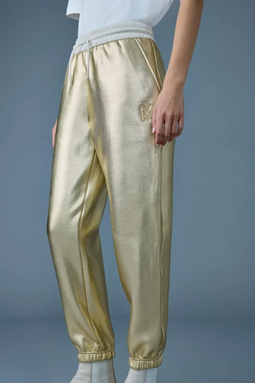 NEV-M Metallic finish double-face jersey sweatpants