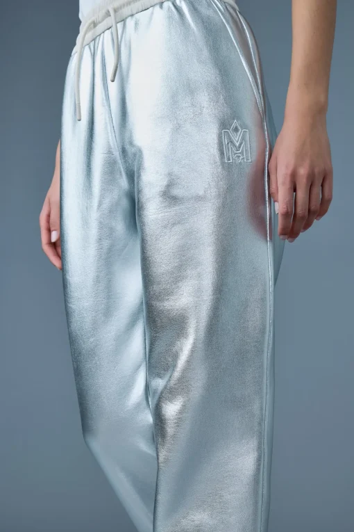 NEV-M Metallic finish double-face jersey sweatpants