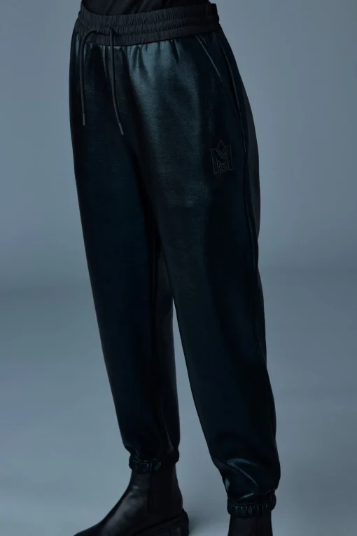 NEV-M Metallic finish double-face jersey sweatpants