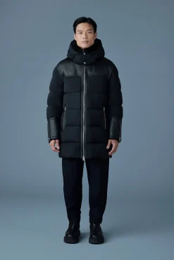 NICHOLAS Mixed-media shearling down parka