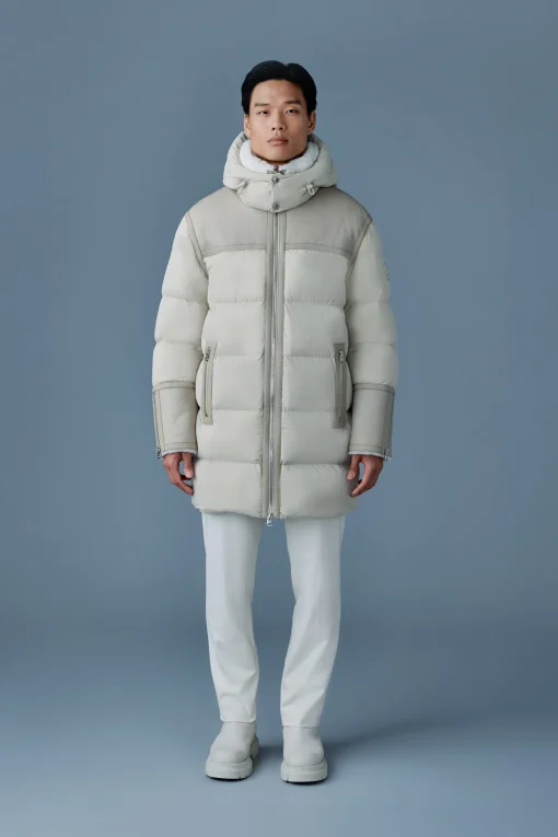 NICHOLAS Mixed-media shearling down parka