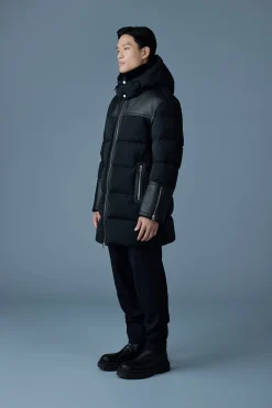 NICHOLAS Mixed-media shearling down parka