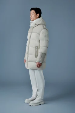 NICHOLAS Mixed-media shearling down parka
