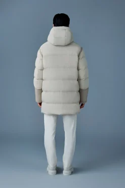 NICHOLAS Mixed-media shearling down parka