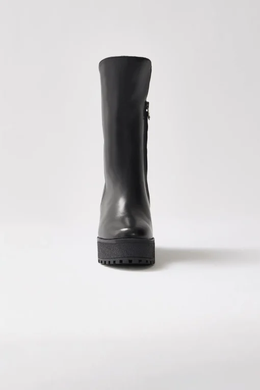 NOBLE shearling-lined wedge (R) Leather boot for women