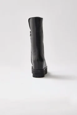 NOBLE shearling-lined wedge (R) Leather boot for women