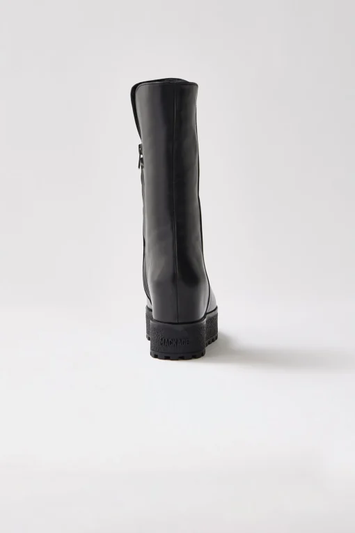 NOBLE shearling-lined wedge (R) Leather boot for women