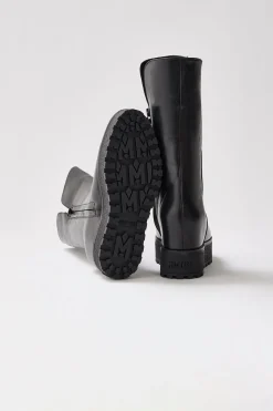 NOBLE shearling-lined wedge (R) Leather boot for women