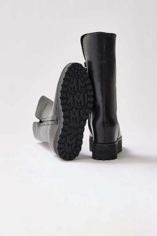 NOBLE shearling-lined wedge (R) Leather boot for women