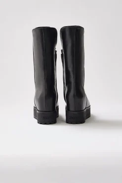 NOBLE shearling-lined wedge (R) Leather boot for women