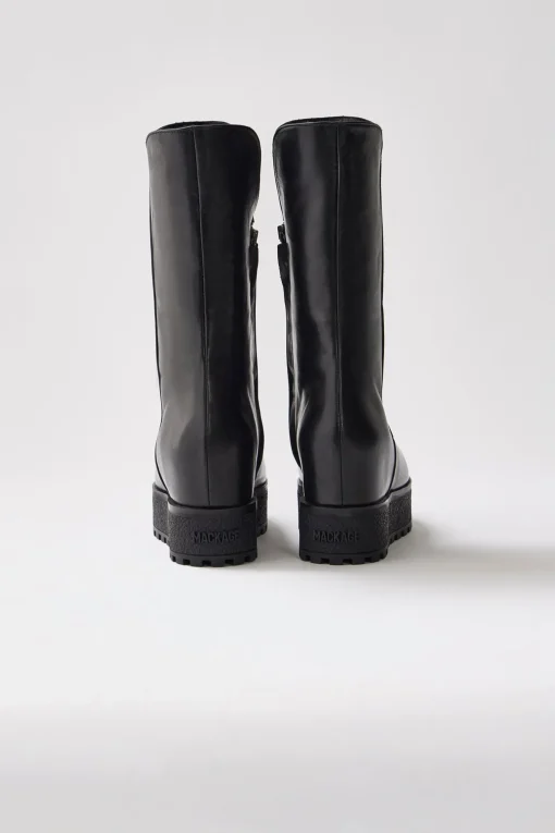 NOBLE shearling-lined wedge (R) Leather boot for women