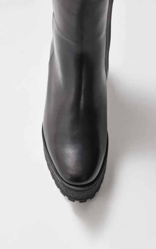 NOBLE shearling-lined wedge (R) Leather boot for women