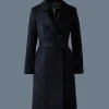 NORITA 2-in-1 double face wool coat with sash