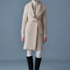 NORITA 2-in-1 double face wool coat with sash