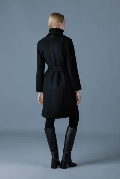 NORITA 2-in-1 double face wool coat with sash