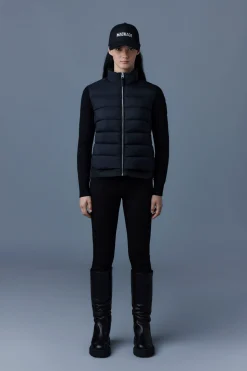 OCEANE Recycled hybrid jacket with rib knit sleeves