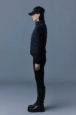 OCEANE Recycled hybrid jacket with rib knit sleeves
