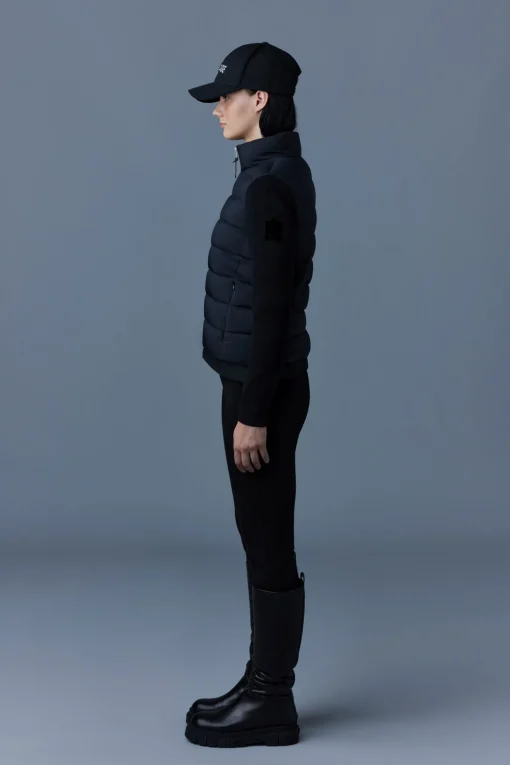 OCEANE Recycled hybrid jacket with rib knit sleeves
