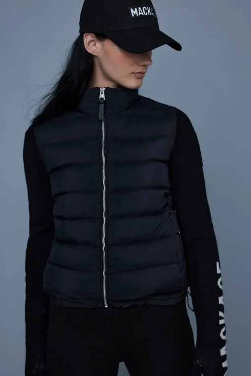 OCEANE Recycled hybrid jacket with rib knit sleeves