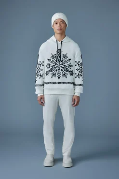 OLSEN Snowflake embroidery hoodie