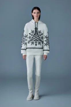 OLSEN Snowflake embroidery hoodie