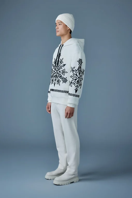 OLSEN Snowflake embroidery hoodie