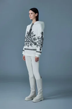 OLSEN Snowflake embroidery hoodie