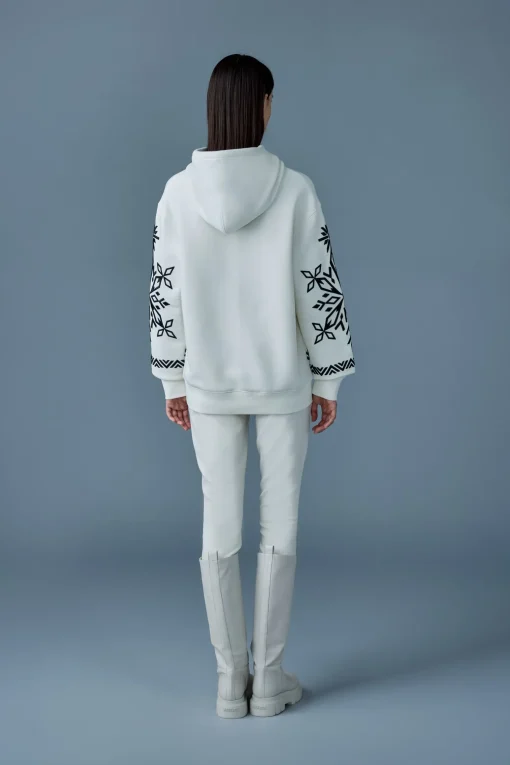 OLSEN Snowflake embroidery hoodie