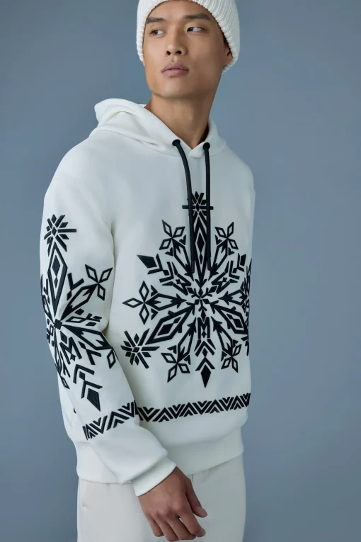 OLSEN Snowflake embroidery hoodie