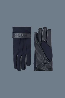 OZ (R)Leather and fleece glove with wrist tab